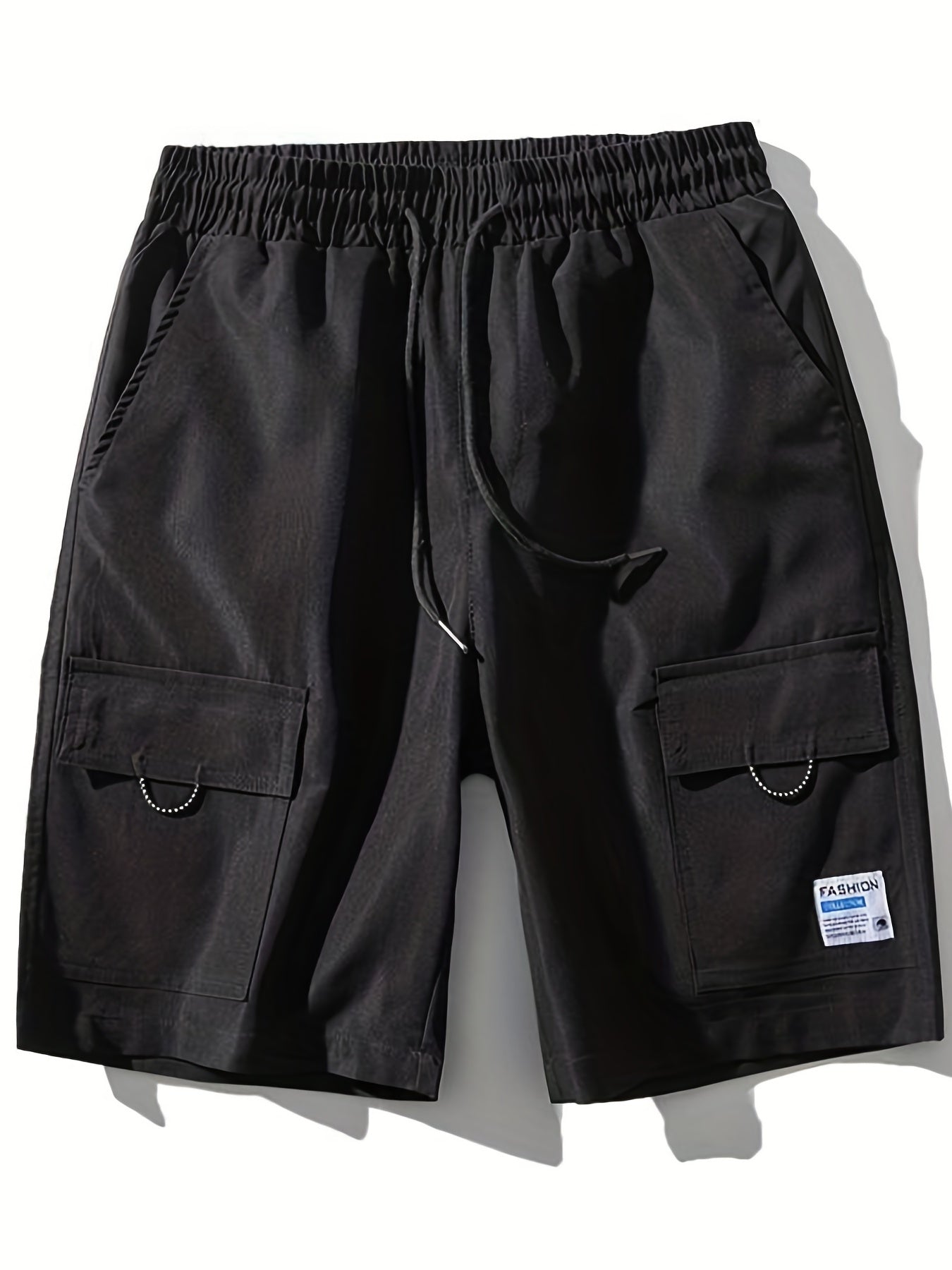 Men's Drawstring Flap Pocket Shorts Summer Clothing