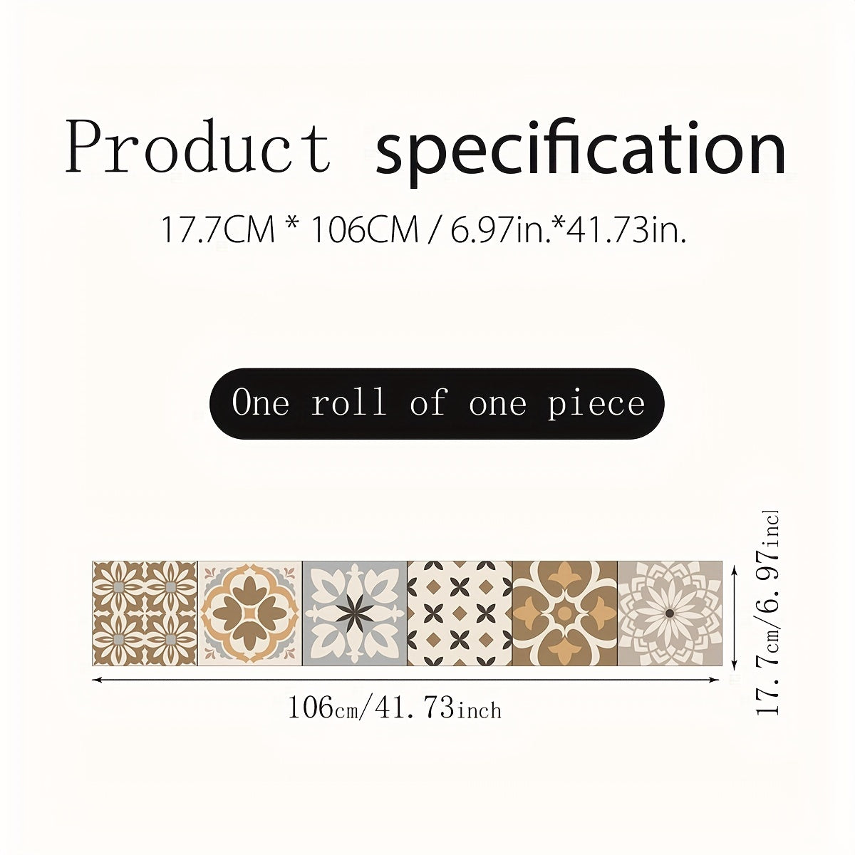 Bohemian Style Pattern Staircase Sticker Self-adhesive Waterproof