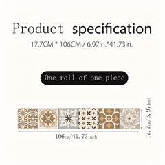 Bohemian Style Pattern Staircase Sticker Self-adhesive Waterproof