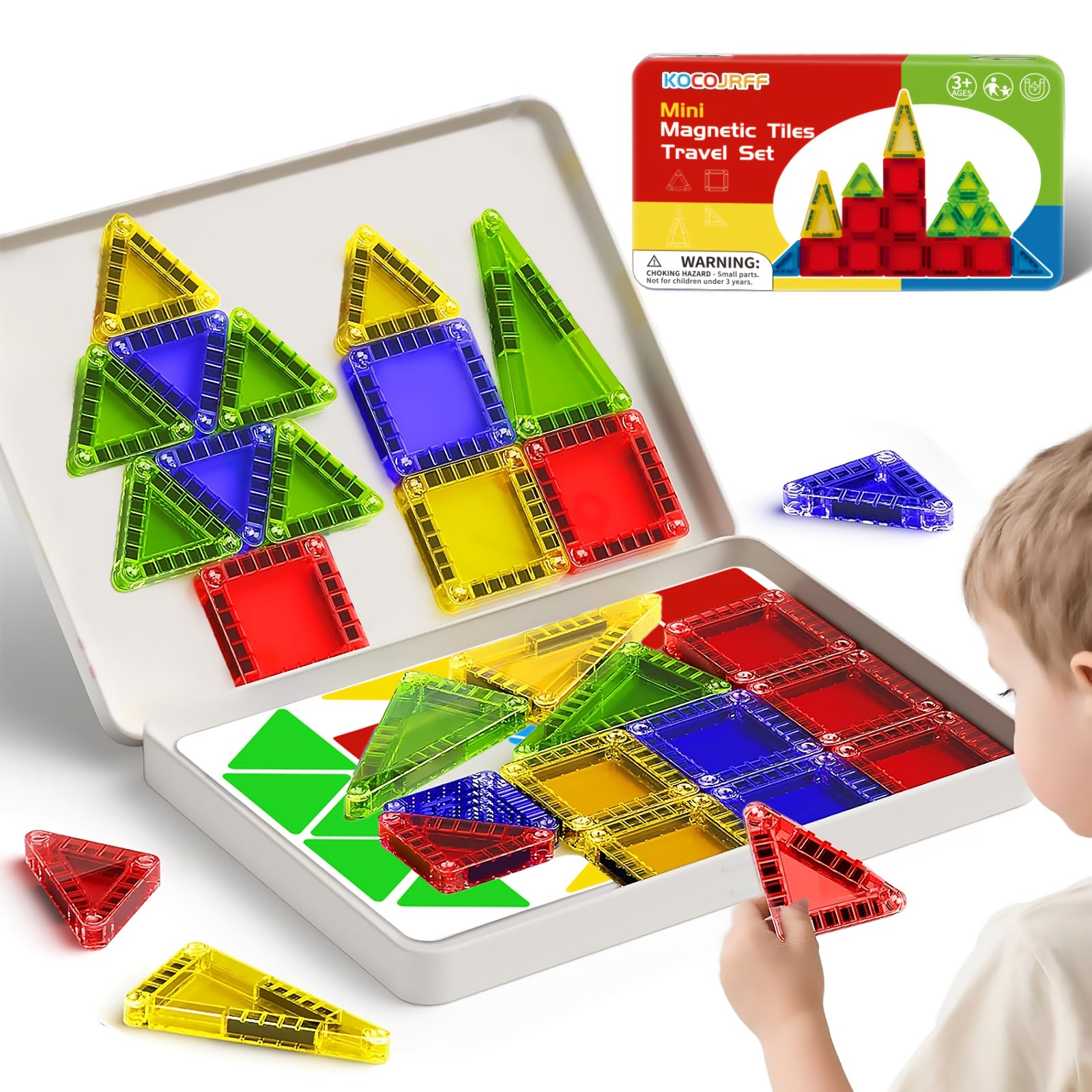 Mini Magnetic Building Blocks Set Portable Tin Box Creative Toy for Kids 3+