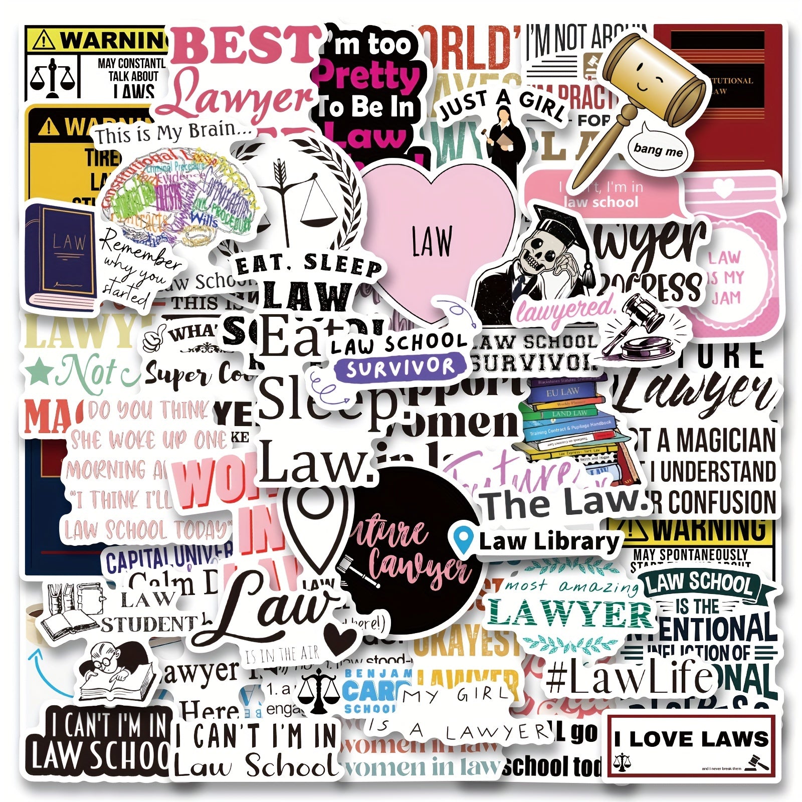 100pcs Law School Stickers Lawyer Stickers Law School Student