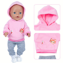 Little Fox Sweater Set for 17" Doll - Doll Clothes Set