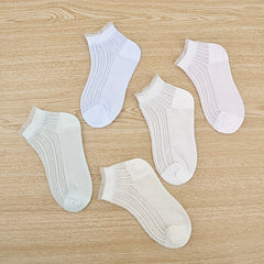 5 Pairs Breathable Princess Short Socks for Girls