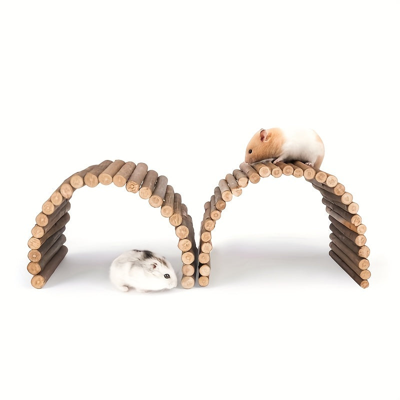 Wooden Hamster Bridge Small Animal Toy and Ladder