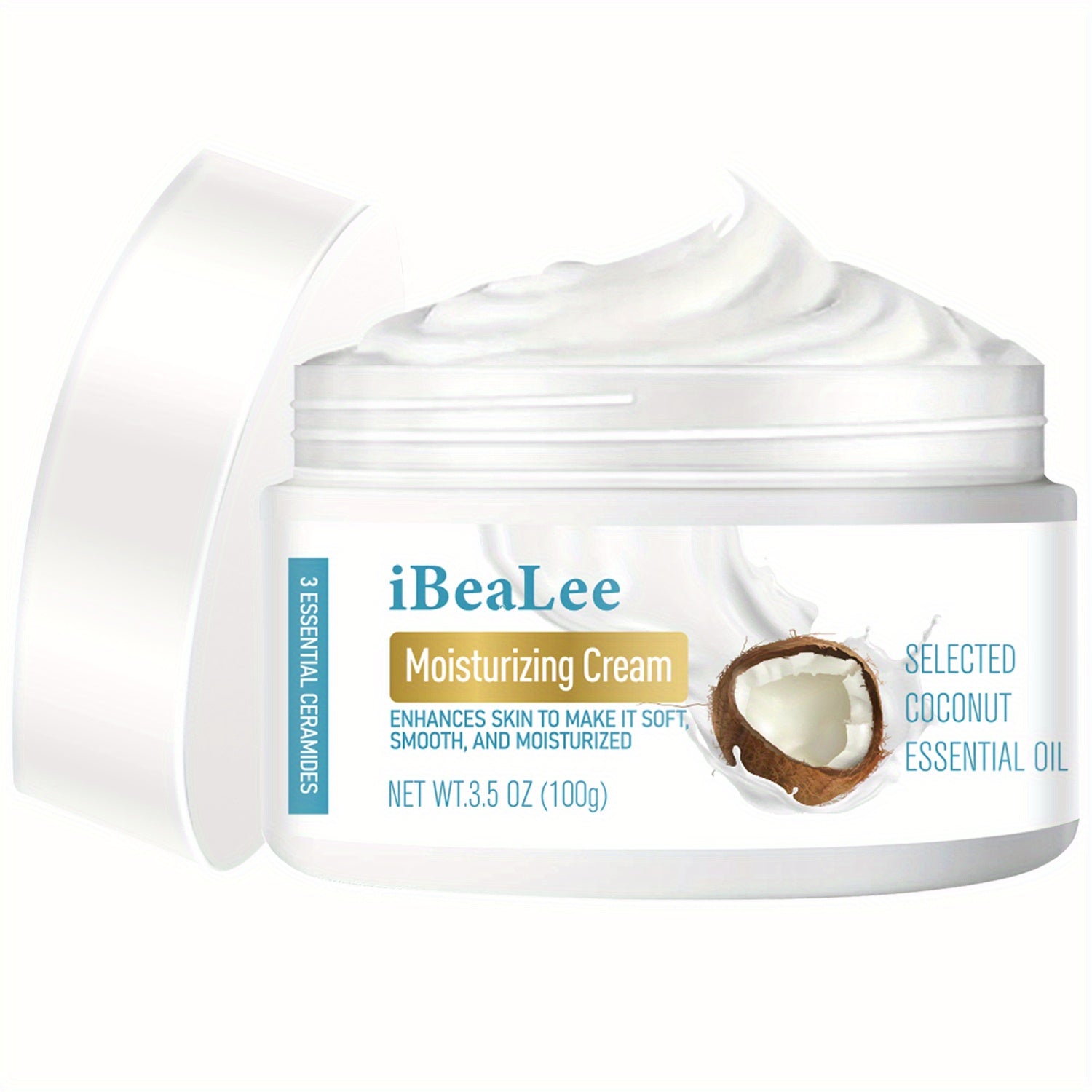 Coconut Moisturizer Body Hydrating Cream for Dry Skin 3.5 oz
