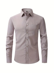 Men's Classic Button Up Shirt for Business Occasion