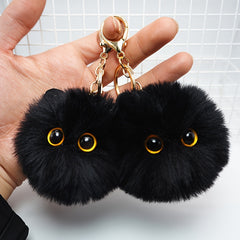 Plush Cat Keychain Doll Pendant Keyring for Girls Bag Decoration