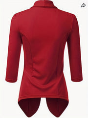 Casual Long Sleeve Lapel Blazer for Women
