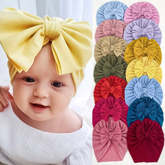 Infant Bow Decor Beanie Caps Turban for Baby Boys and Girls