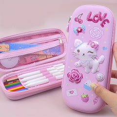 3D Cartoon Pencil Bag Ins Style School Supplies Storage