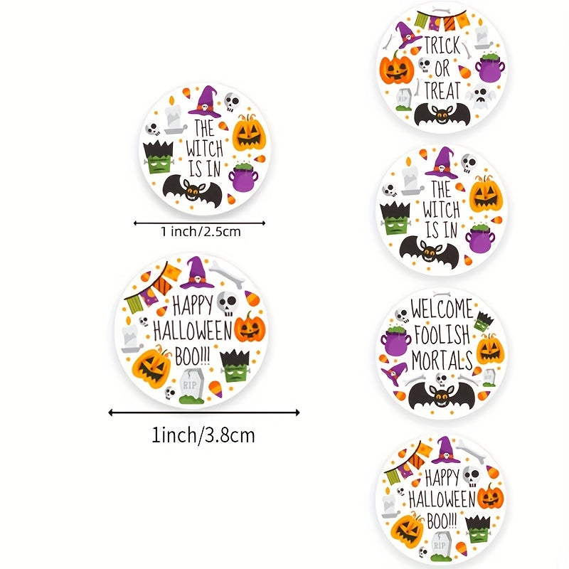 2pcs Round Colorful Christmas Halloween Sticker Pack