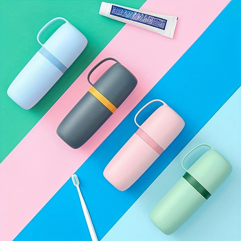 Portable Outdoor Toothbrush Cup with Storage Box