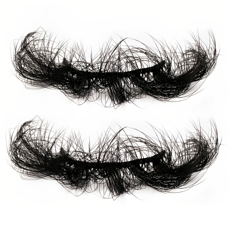 25mm Dramatic Faux Mink Lashes - Volume Long Fluffy Natural