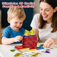 Mini Magnetic Building Blocks Set Portable Tin Box Creative Toy for Kids 3+