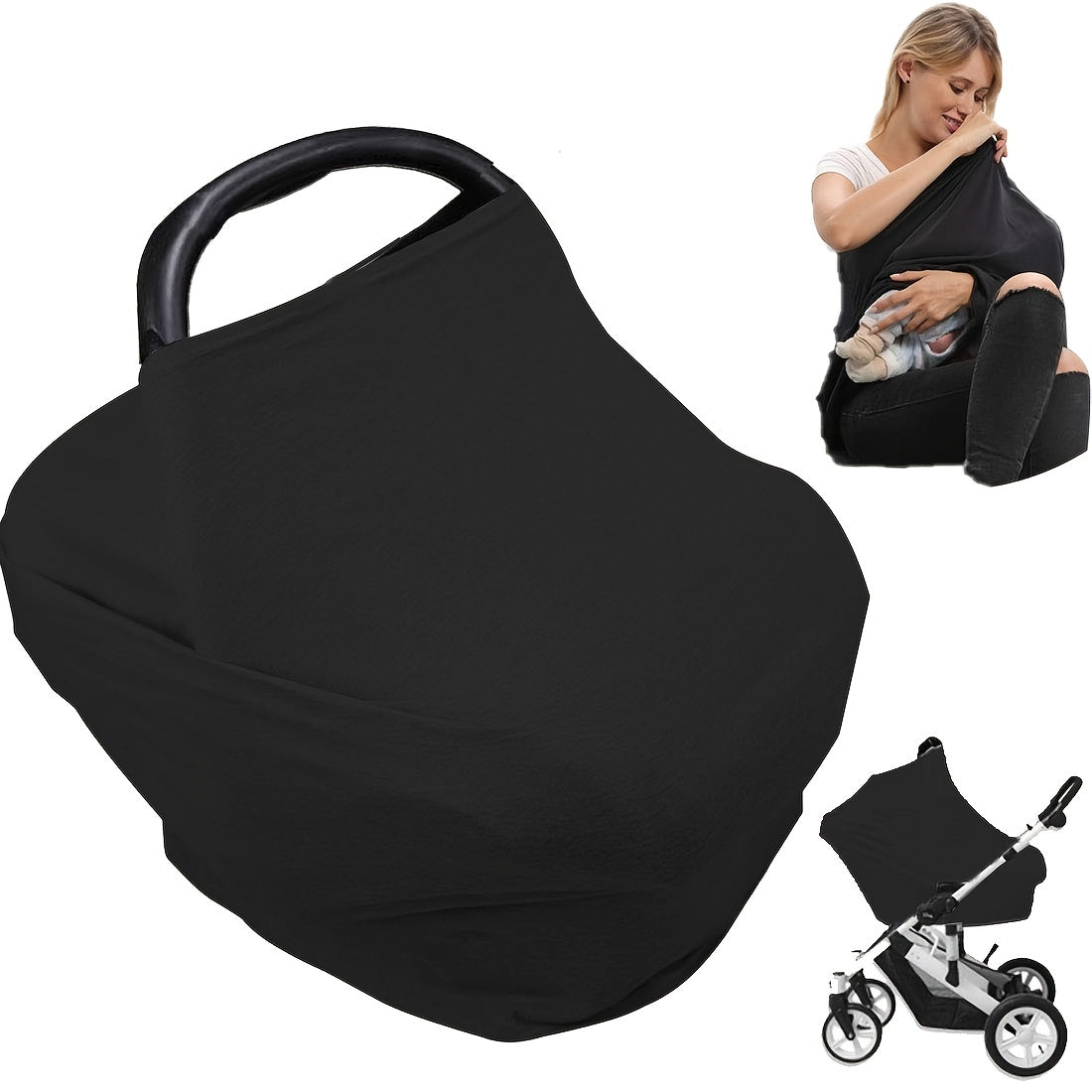 Elastic Breastfeeding Car Seat Cover for Babies