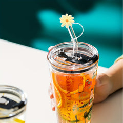 5pcs Silicone Straw Tip Covers Dust Proof Reusable Caps for 7 8mm Straws