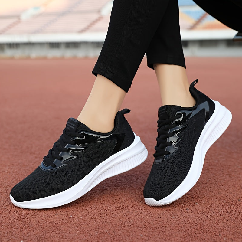 Women's Lace-Up Lightweight Running Shoes Breathable Tennis Athletic Sneakers