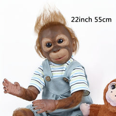 22" Reborn Monkey Soft Silicone Vinyl Doll Lifelike Real Newborn Toy
