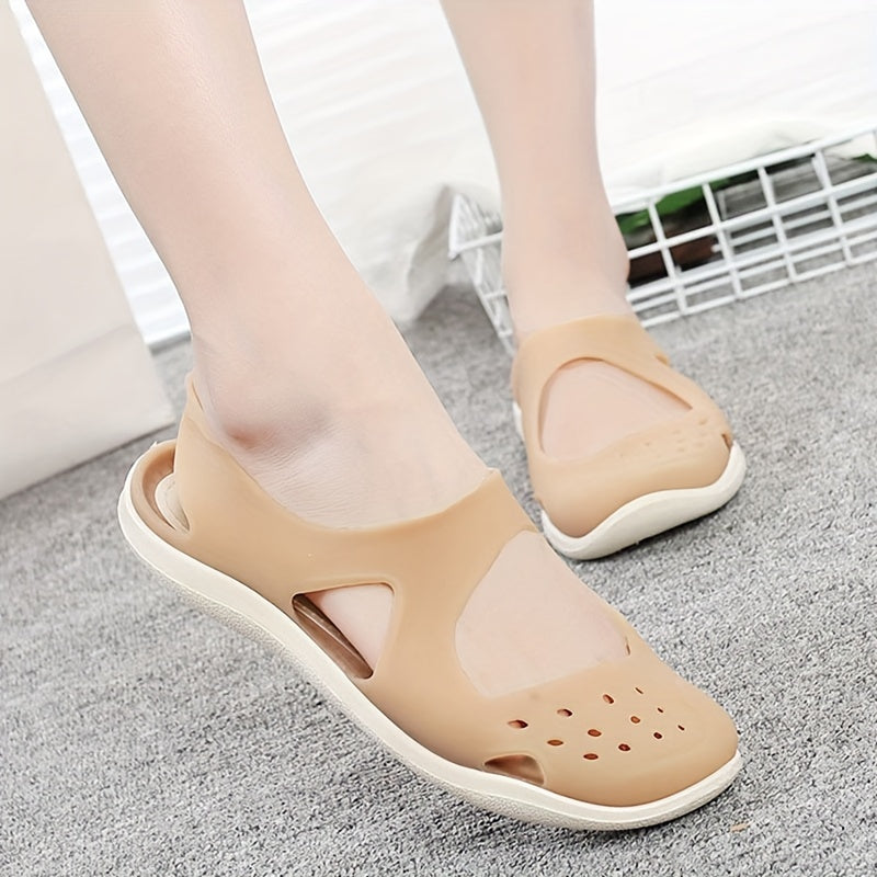 Women's Cutout Beach Sandals Waterproof Summer Shoes