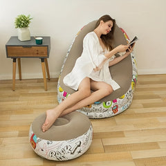 Inflatable Deck Chair Lounger Sofa for Outdoor Travel Camping