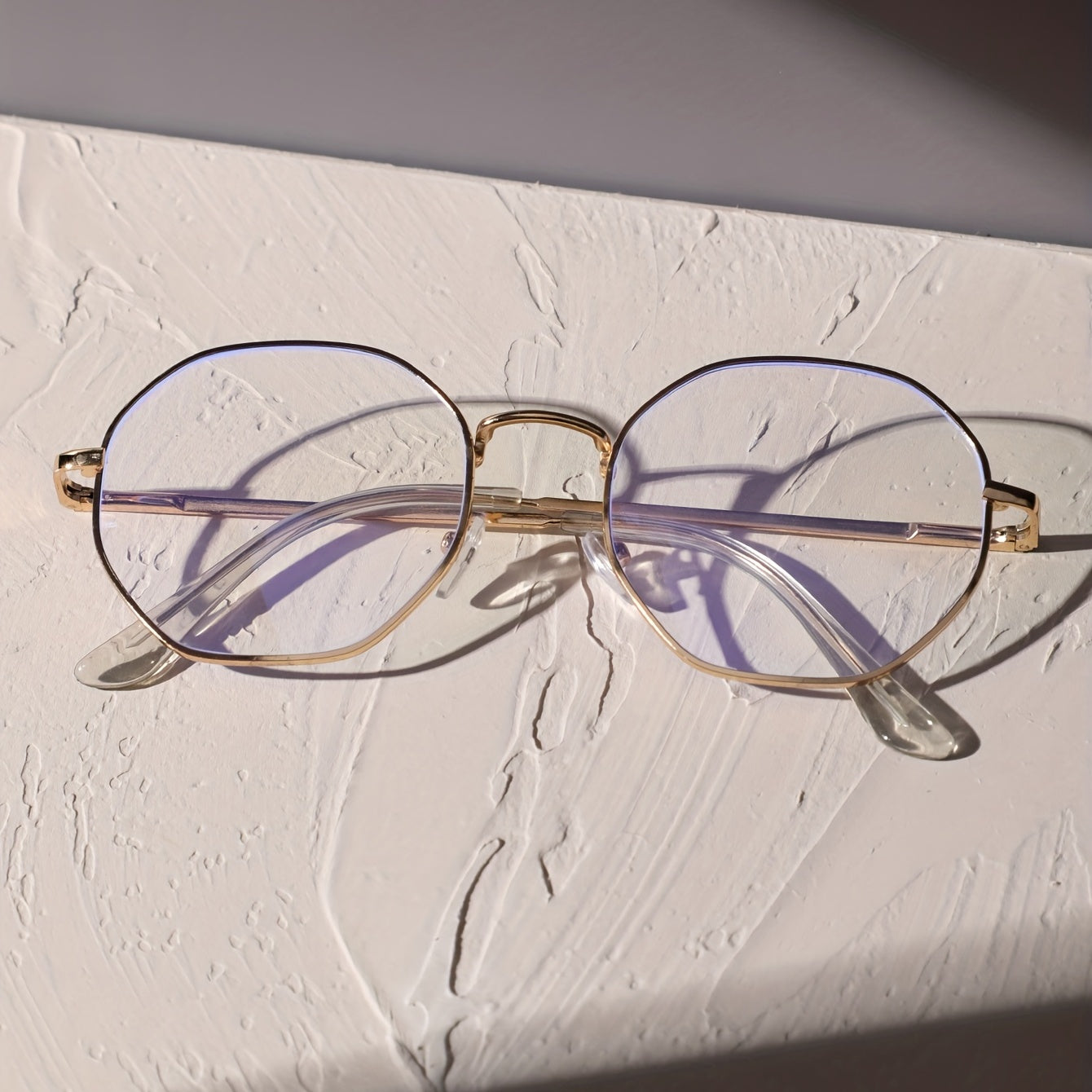 Men's Metal Frame Flat Mirror Glasses