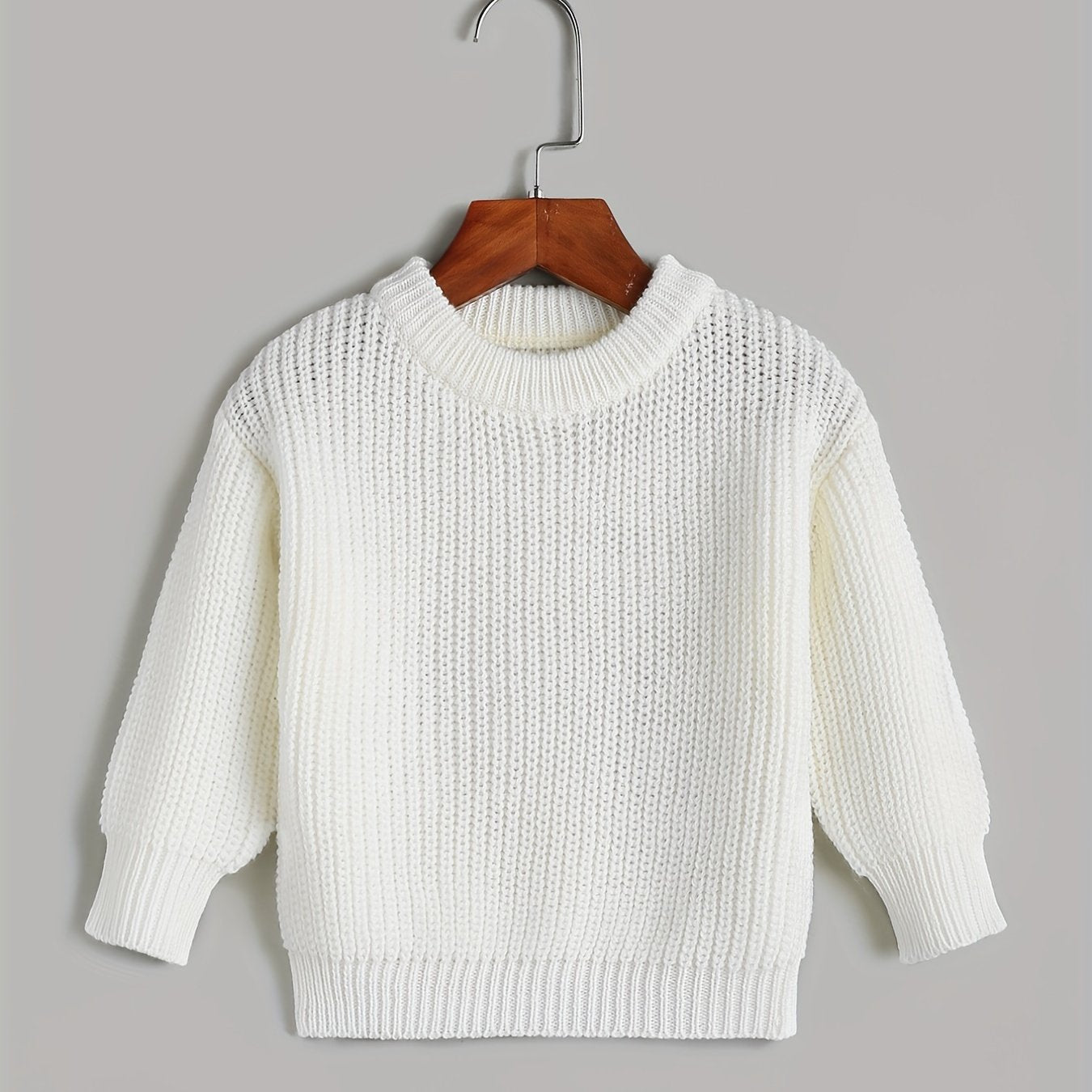 Girls Long Sleeve Knitted Pullover Top
