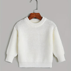 Girls Long Sleeve Knitted Pullover Top
