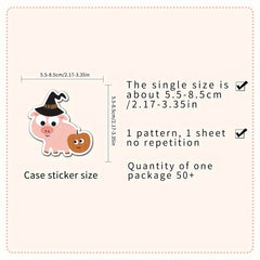 50 Adorable Piggy Waterproof Stickers for Water Bottles Laptops Scrapbooks
