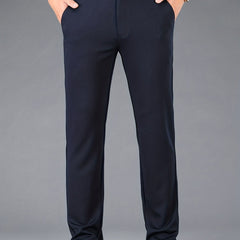 Men's Classic Solid Stretch Dress Pants for Business