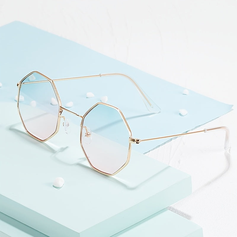 Small Metal Frame Geometric Square Sunglasses