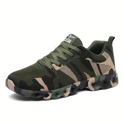 Camouflage Outdoor Sports Shoes Lace Up Weaving Sneakers