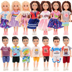 16pcs Doll Clothes & School Toys Backpack Learning Kit for 13 Dolls
