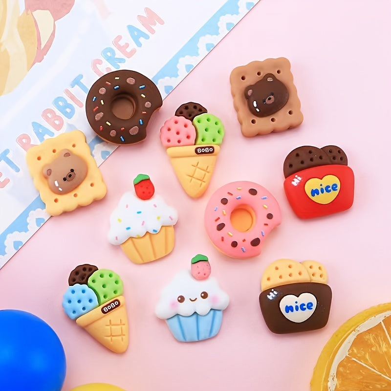 Animal Ear Hair Accessories Cake Ice Cream Keychain