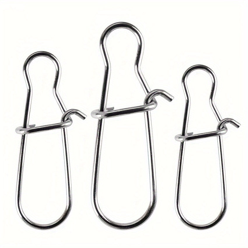 50pcs Fishing Hook Connector Duo Lock Snap Freshwater Saltwater Accessory