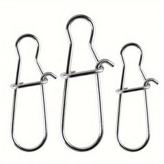 50pcs Fishing Hook Connector Duo Lock Snap Freshwater Saltwater Accessory