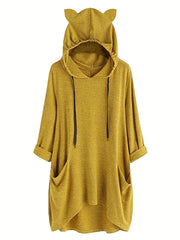 Patched Pocket Drawstring Hoodie Long Sleeve Sweatshirt