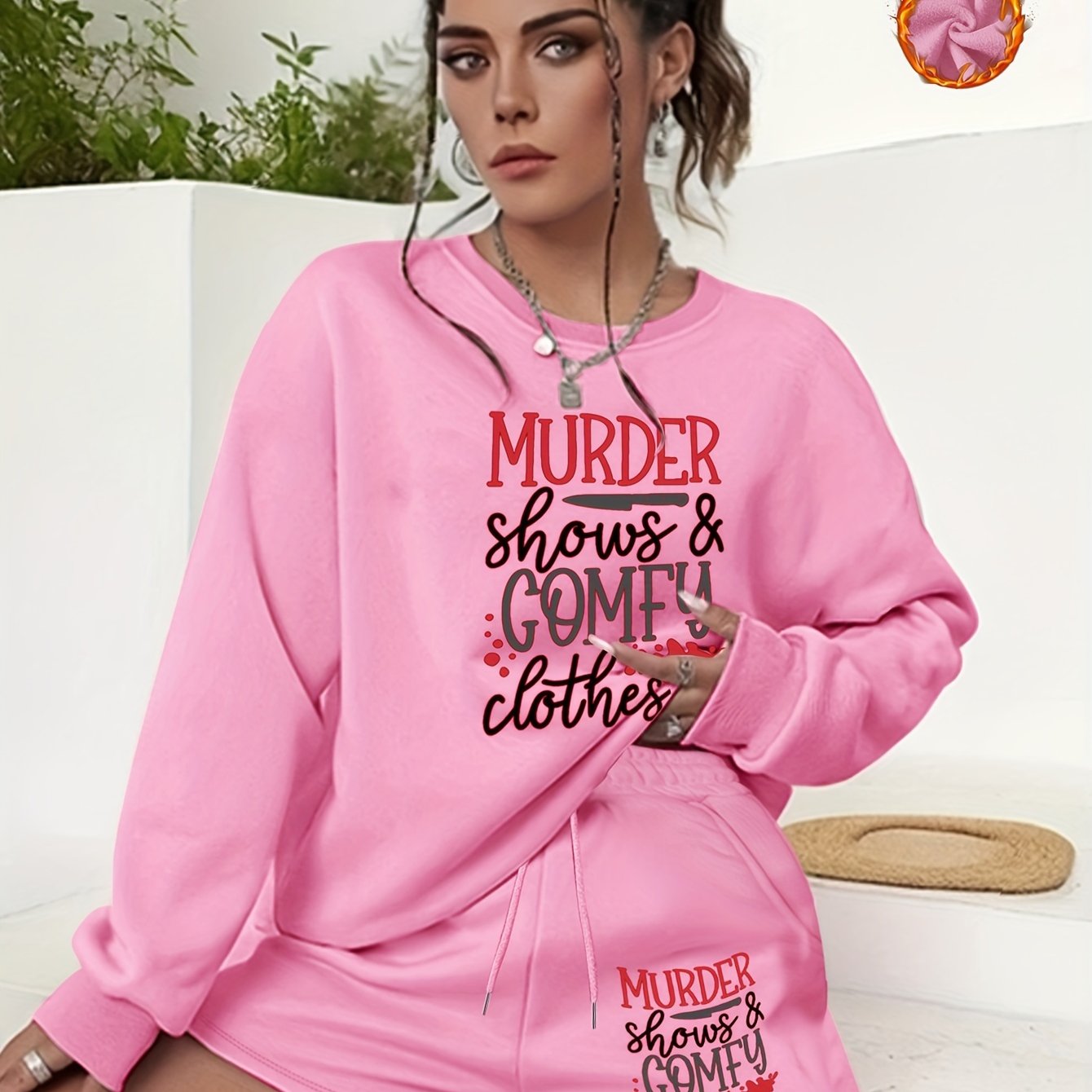 Halloween Women's Sweatshirt & Shorts Set