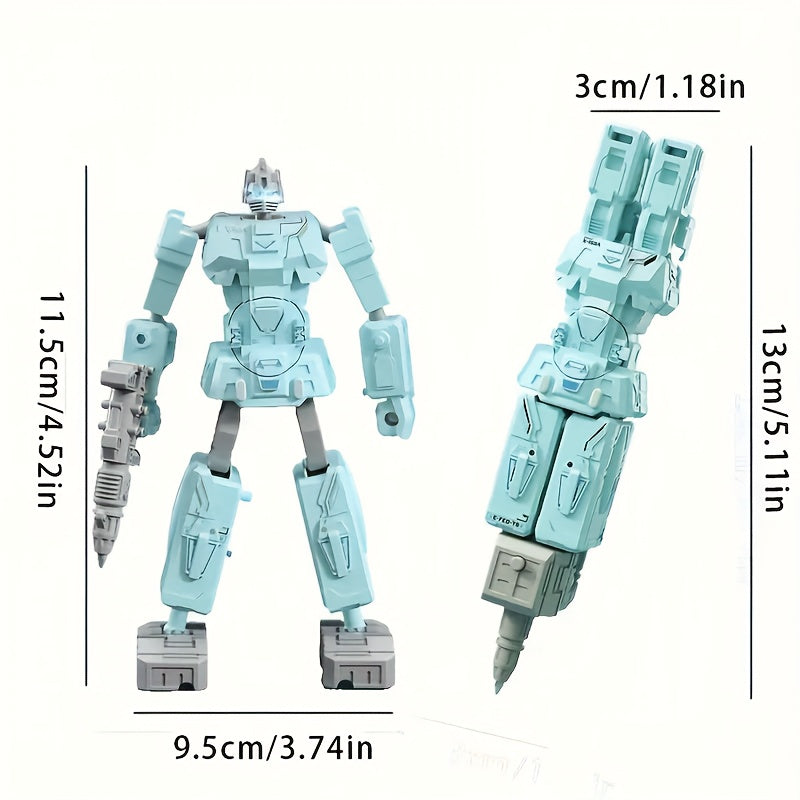 2pcs DIY Robot Pen Set Educational Toys Cyan/Orange/Yellow