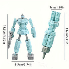 2pcs DIY Robot Pen Set Educational Toys Cyan/Orange/Yellow