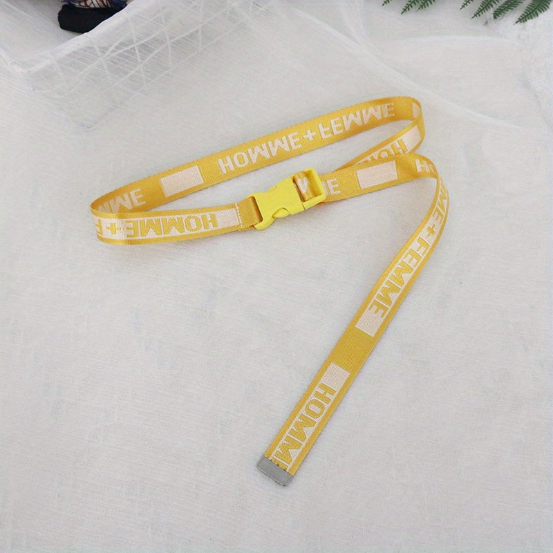 Kids Letter Pattern Buckle Belt - School Performance Accessory