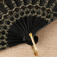 Retro Style Lace Orchid Folding Fan Dance Photography Props
