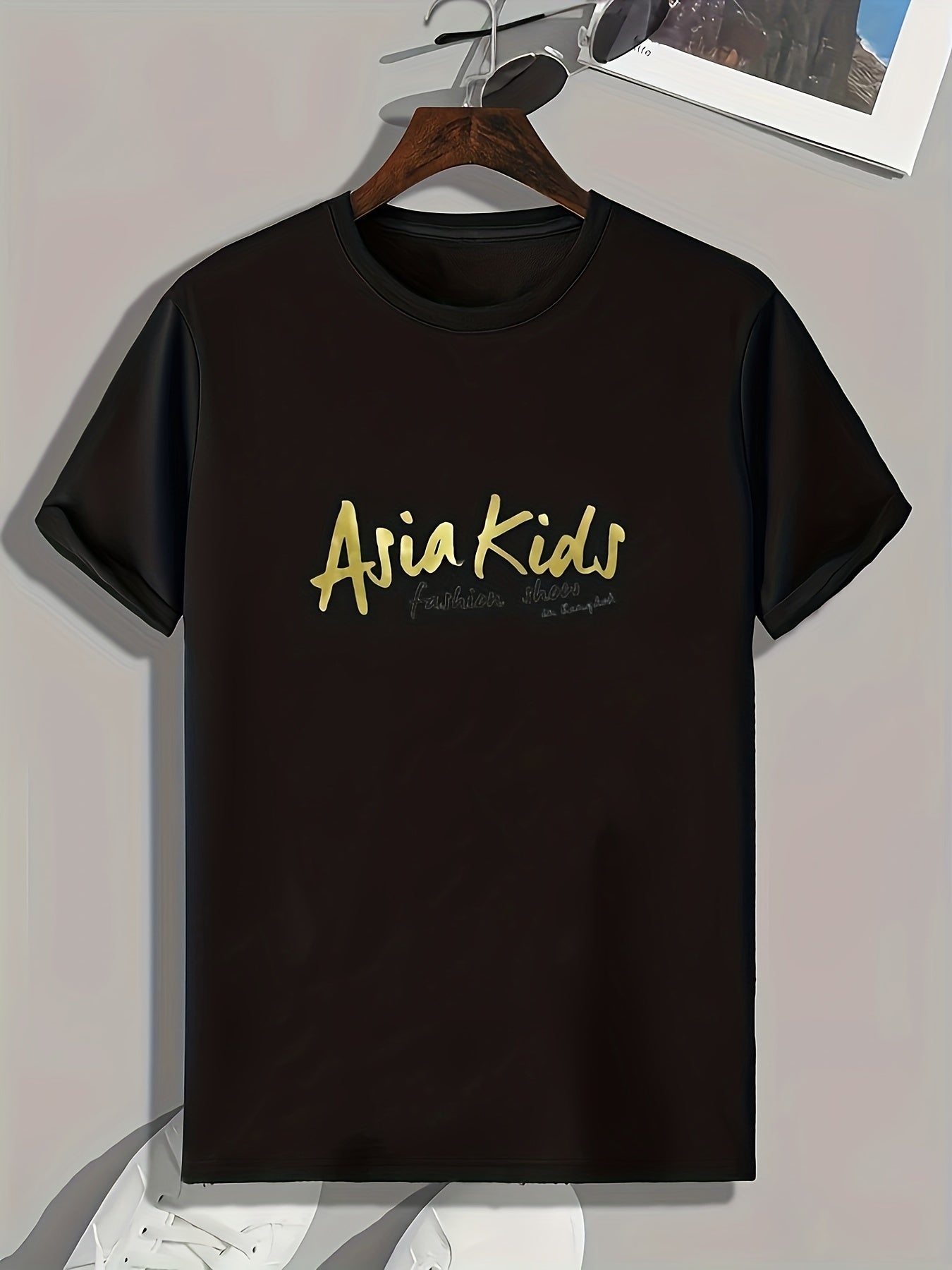 Asia Kids Pattern Print Men's Comfy Sports T-Shirt Graphic Tee
