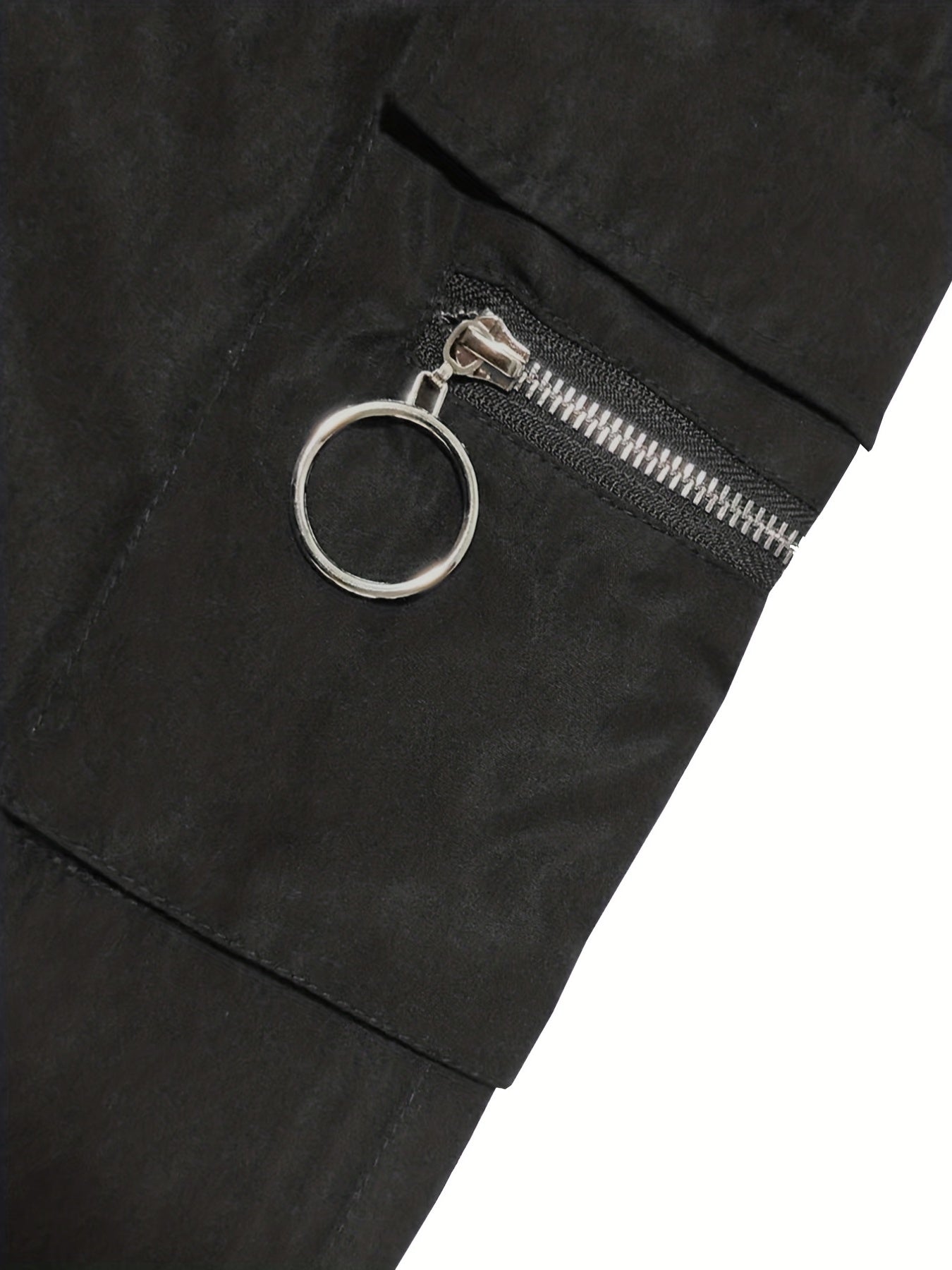 Men's Hip hop Zip Cargo Pants Jogger Pants