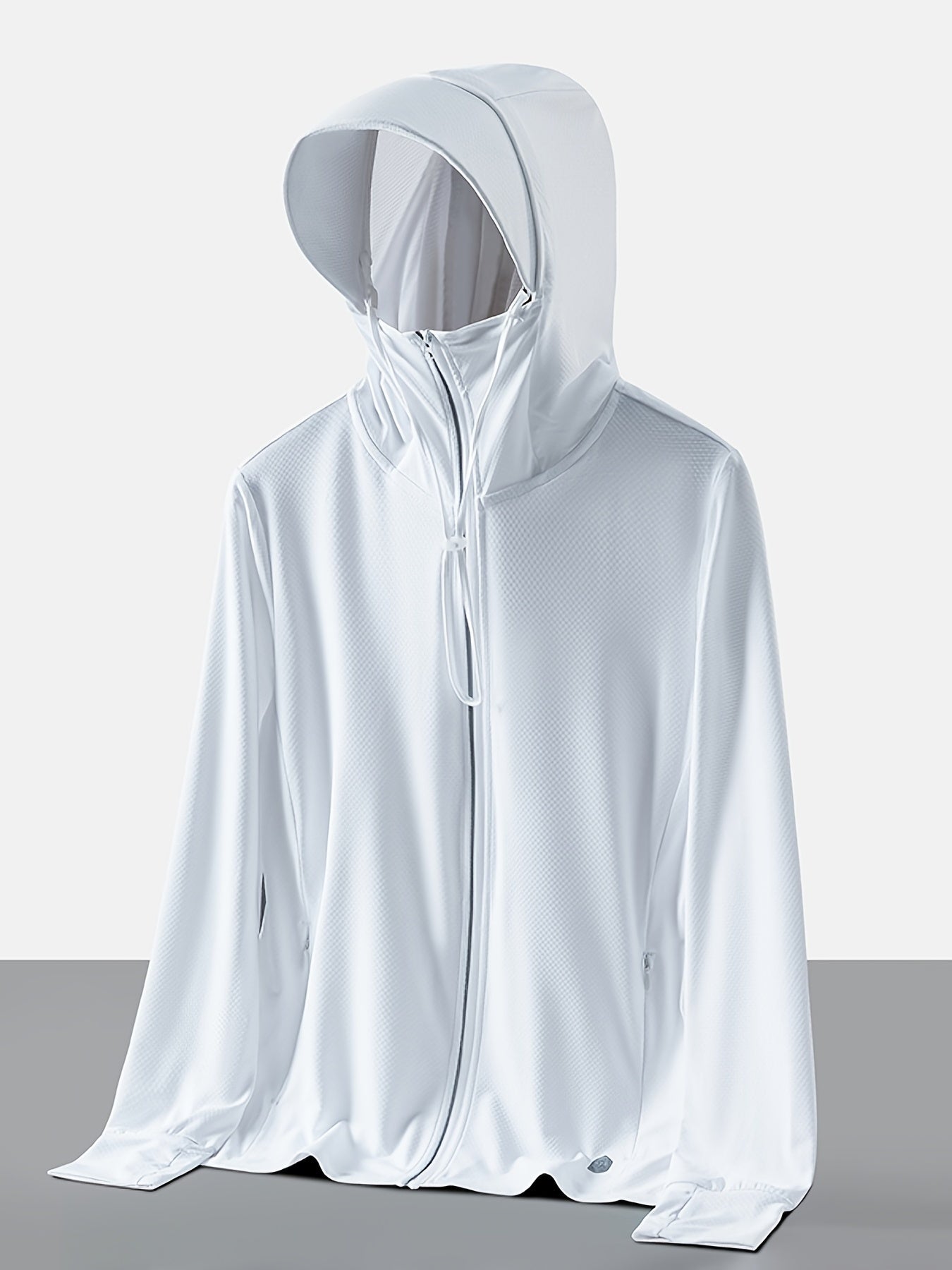 UPF 50 Sun Protection Shirt with Zipper Pockets & Removable Hat Brim