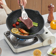 Non Stick Skillet Saute Pan 31cm Gas Stovetop Induction Cooker Kitchen Utensils