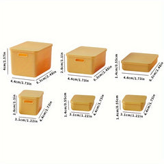 6Pc Dollhouse Storage Boxes Mini Containers for Toy Org & Decoration