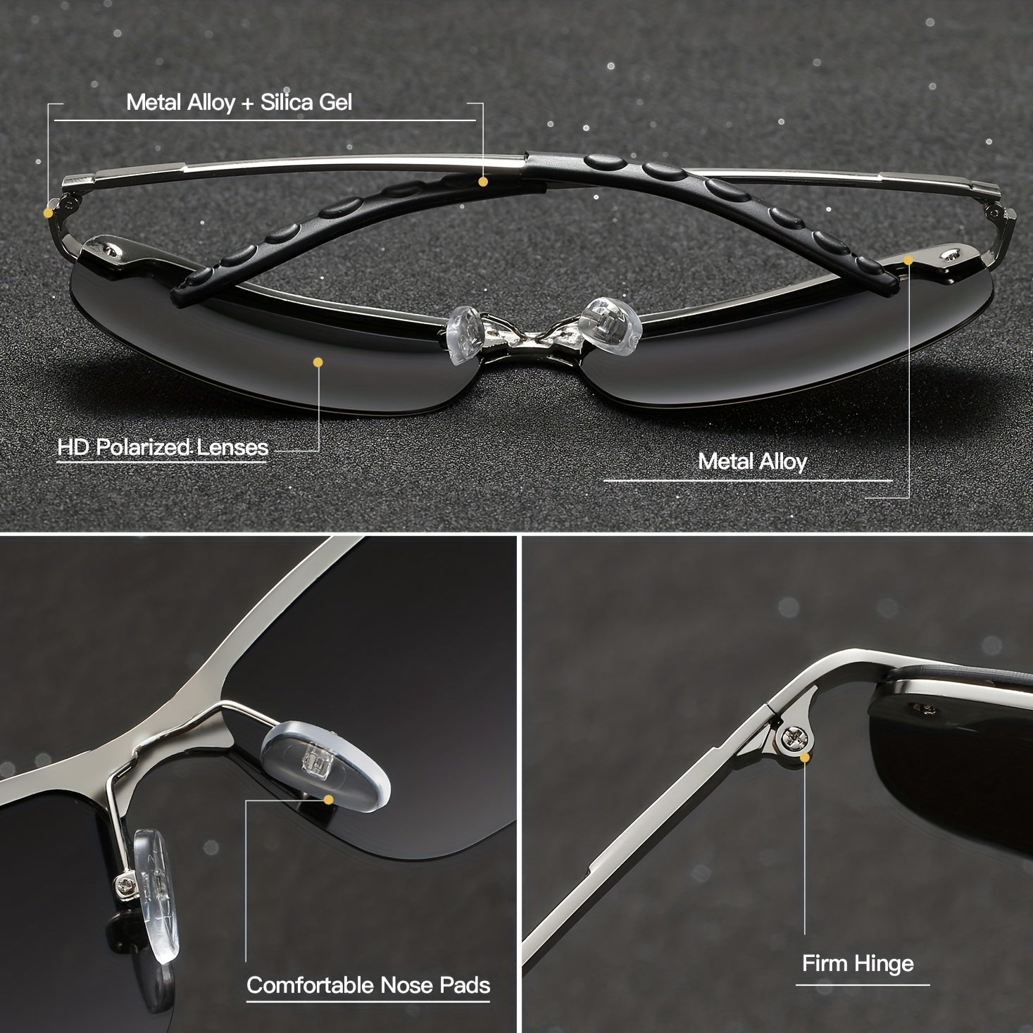 RoyalHot Metal Polarized Sports Sunglasses