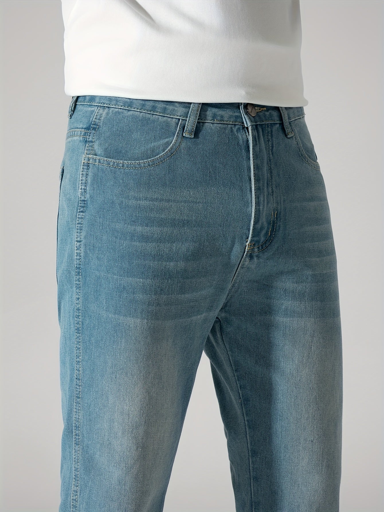 Men's Straight Leg Jeans Casual Street Style Denim Pants