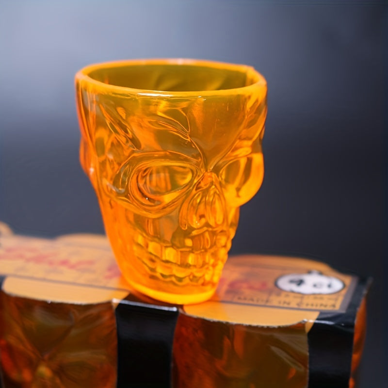 4pc Halloween Skull Shot Glasses Unbreakable Shot Cups Plastic Halloween Cups