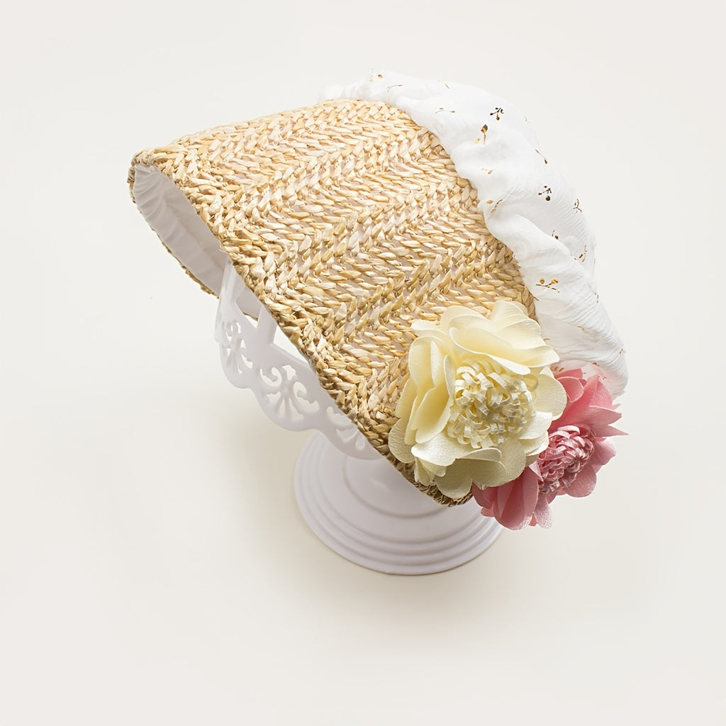 Cloth Flower Baby Court Hat 0-3 Years Old